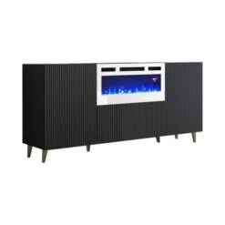 Pafos WH-EF Electric Fireplace 71" Sideboard - White -Gourmet Interiors df0b52c5 ec69 4db5 a98b 819b87aac63f