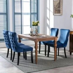 Upholstered Wing-Back Dining Chairs(Set Of 2) - N/A - Blue 24 Upholstered Wing-Back Dining Chairs(Set Of 2) - N/A - Blue -Gourmet Interiors df59c07a ea8c 4110 b1a4 f0535885e6c4