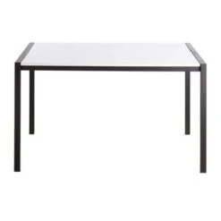 Carbon Loft Yadriel Industrial Black Metal Dining Table - Black Wood & Black Metal -Gourmet Interiors dfc266ee 341f 4fad a0c6 65e4898dfe74
