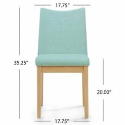 Dimitri Mid-Century Fabric Dining Chair (Set Of 2) By Christopher Knight Home - Mint With Walnut -Gourmet Interiors dfd351d6 c4c1 4376 9c2d 706f5ccc528d