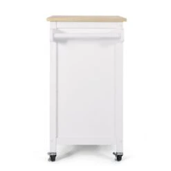 Maynard Indoor Glass Paneled Kitchen Cart With Wheels By Christopher Knight Home - White + Natural -Gourmet Interiors dfe641fb 7122 4fc1 bc68 43ee00f11cb1