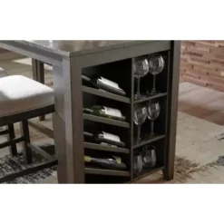 Rokane Rectangular Counter Table W/Storage -Gourmet Interiors e03c45cd 4954 47e8 8a17 ac7490eaadad