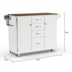 Copper Grove Pinehurst Island White Finish Cart - Kitchen Cart - Wood 18 Copper Grove Pinehurst Island White Finish Cart - Kitchen Cart - Wood -Gourmet Interiors e06a38cf 796d 48ad a97a 6289c9cca113