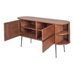 Aurelle Home Mid-Century Modern Solid Walnut Sideboard - Natural Oil -Gourmet Interiors e0b304b6 ebaf 42da be15 7a5b75ea81f3
