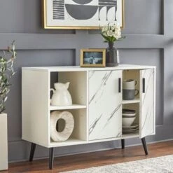 Simple Living Adela Mid-Century Sideboard - Walnut -Gourmet Interiors e0d9f648 5905 40cf b947 4dccbfbf76ee