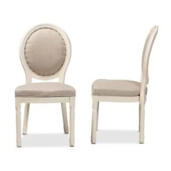 Baxton Studio Louis Traditional & French Inspired Wood Dining Chair Set(2PC) - Grey, White -Gourmet Interiors e0f1e8e5 6304 4721 9bb7 ca1b798bbf68