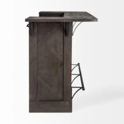 Cheers Dark Brown Solid Wood W/Wine Bottle Storage Kitchen Island - 67.8L X 29.0W X 42.5H - Dark Brown -Gourmet Interiors e1141e6e ef8d 4493 9efc f4ab0e377616