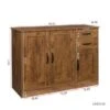 Clihome 43in. Wood Entryway Serving Storage Cabinet Buffet Sideboard - Walnut -Gourmet Interiors e1895b69 4303 4197 bf7f 2fc34a0da3a9