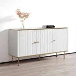 Camelia 3D 54" Sideboard - White -Gourmet Interiors e1c14e7f 2721 4e62 8d3c 248925cb4bef