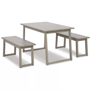 Loratti Dining Table And Benches (Set Of 3) 3 Loratti Dining Table And Benches (Set Of 3)