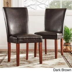 Parson Faux Leather Dining Chairs (Set Of 2) By INSPIRE Q Bold - Red -Gourmet Interiors e2170d30 e941 4c64 b478 0a588482f849