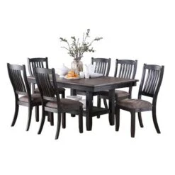 Rubberwood Dining Table With Shelf In Dark Coffee - Counter Height -Gourmet Interiors e2cabc0b 8a5b 4652 8215 42065c6d0030