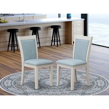 East West Furniture Linen Fabric Upholstered High Back Dining Chairs Set Of 2- (Fabric Color Options) - MZCNT04 11 East West Furniture Linen Fabric Upholstered High Back Dining Chairs Set Of 2- (Fabric Color Options) - MZCNT04 - Image 9