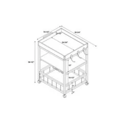 Carbon Loft Wheeler Industrial Kitchen & Wine Cart - Brown 17 Carbon Loft Wheeler Industrial Kitchen & Wine Cart - Brown -Gourmet Interiors e2f26cac 1623 4e56 b153 34f8a64b9af8