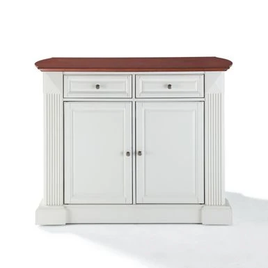 Havenside Home Milbridge White Drop Leaf Breakfast Bar Kitchen Island - White 9 Havenside Home Milbridge White Drop Leaf Breakfast Bar Kitchen Island - White - Image 7