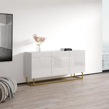 Lattice 02 63" Sideboard - Black 11 Lattice 02 63" Sideboard - Black - Image 9