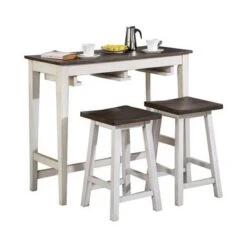 3 Piece Bar Table Set With Two Stools - Antique Teal, Gray -Gourmet Interiors e3d877da a94b 42bd b26d 721427dd3b1c