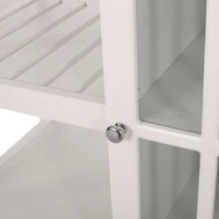 Byway Contemporary Kitchen Cart With Wheels By Christopher Knight Home - Black + Natural -Gourmet Interiors e49450f2 1c7f 42ed a7d5 d3828275f7e9