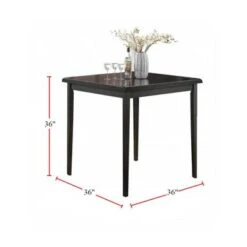 5 Piece Square Counter Height Dining Set - Oak And Black -Gourmet Interiors e4b04706 18d5 469b b7fa fcfc61cf5f15