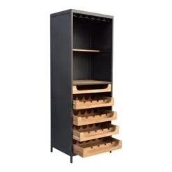 Aurelle Home Solid Wood And Iron Wine Cabinet -Gourmet Interiors e4cb241a 8641 4d1f 9370 ecffa69e1aa8