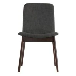 Cortesi Home Bjorn Dining Chair In Charcoal Fabric, Walnut Finish (Set Of 2) -Gourmet Interiors e638868d b7d4 49f2 8d2f f6850b56248b
