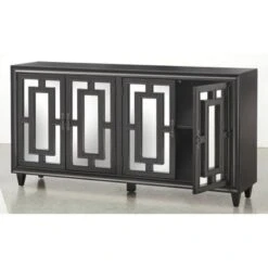 Lifestorey Lavoy 4-Door Mirrored Buffet/Sideboard - Black -Gourmet Interiors e678180c b7c6 4530 85b9 e3e3f890ef08