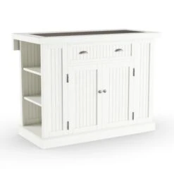 Nantucket Off-white Kitchen Island With Granite Top By Homestyles - Stationary - Granite -Gourmet Interiors e73bd39b 0841 4afb aa75 f7339250895a