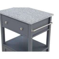 Fairfax Kitchen Cart With Granite Top - White Base -Gourmet Interiors e7f5c792 e675 489e 90fd e0b46d8407b1