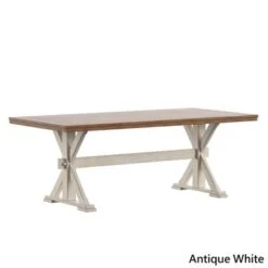 Eleanor 78-inch Oak Dining Table With X-base By INSPIRE Q Classic - Oak Top With Berry Red Base -Gourmet Interiors e85c31ef 8ed3 4639 8390 0889048e44e0