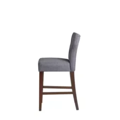 Nova Grey Tufted Back Counter Stool -Gourmet Interiors e89729f5 071d 4cdd a4f4 b7d9a9147ffa