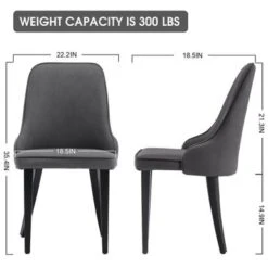 Mcombo Dining Chairs Sets Of 2, Modern Mid-Century Accent Side Chairs For Dining, Living Room, Kitchen - N/A - Black -Gourmet Interiors e8f0f79c 9735 4642 a1b8 ca332f998da2