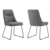 Quartz Gray Fabric And Metal Dining Room Chairs - Set Of 2 -Gourmet Interiors eab8ad84 0599 47ec 8cc3 f69698e93722