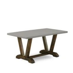 East West Furniture Dining Room Table Set - Dining Chairs And 1 Modern Dining Table (Pieces Option) - V796MZ748-5 -Gourmet Interiors eaba03a7 4229 448d 84cd f5b843475c48