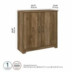 Cabot Small Entryway Cabinet With Doors By Bush Furniture - Harvest Cherry -Gourmet Interiors ebb436a9 6b28 410e 9566 5446fbfa8077