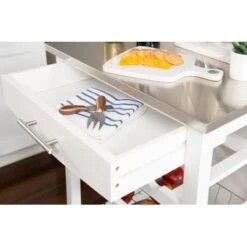 Causey Kitchen Cart White 12 Causey Kitchen Cart White -Gourmet Interiors ebc405c1 729c 4bab a8d8 630bc7752966