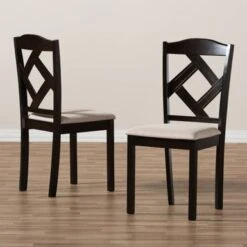 Copper Grove Monongahela Contemporary Fabric Dining Chair Set - Brown -Gourmet Interiors ec54485f f857 47ee 8ca0 cb241ebb9217