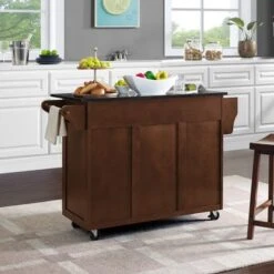 Eleanor Black Granite Top Kitchen Cart - Kitchen Cart -Gourmet Interiors ec985c96 9d4b 4fe4 9008 f4dcfe7658f5