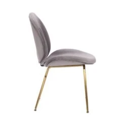 Porthos Home Cace Velvet Gold Leg Dining Chair - Blue -Gourmet Interiors ed202acc 14a2 43f3 a96a 3ffc11293c28
