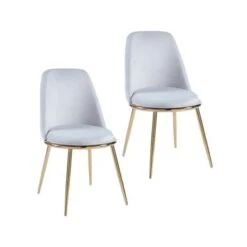 Porthos Home Dani Dining Chairs Set Of 2, Velvet Upholstery, Gold Legs - Green -Gourmet Interiors ed2b8691 9ae7 4ada 9aa9 44aa71f1a0e8