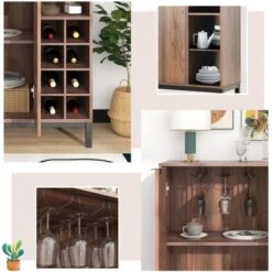 Sideboards And Buffets With Storage Coffee Bar Cabinet - Black -Gourmet Interiors edc794dc 4697 4c29 b9d5 a905f3b1de9e
