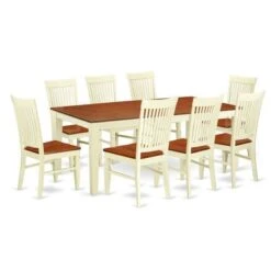 Kitchen Table Set - A Dining Table And Wood Seat Kitchen Chairs (Finish & Pieces Options) - QUWE5-BCH-W -Gourmet Interiors edcfa99f f901 4a54 a613 6ae675d118e3