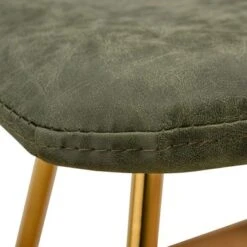 LeisureMod Markley Modern Leather Dining Chair With Gold Legs Set Of 4 - Charcoal Black -Gourmet Interiors ee2b10a9 5707 44e3 8371 ba465c836533