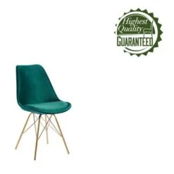 Porthos Home Alia Dining Chairs Set Of 2, Velvet And Gold Chrome Legs - Blue -Gourmet Interiors ee5330eb 9b60 41df 8235 5715f545e7f4