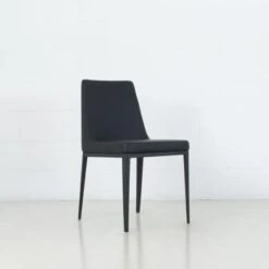 Avenue Modern Faux Leather Upholstered Dining Chair - Black