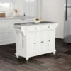 Cambridge Stainless Steel Top Full Size Kitchen Island/Cart - Stationary - White -Gourmet Interiors ef2852f2 93de 490a a792 44536e28a1f6