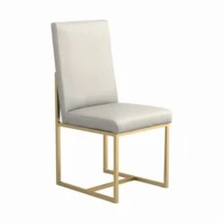 Strick & Bolton Edmiston Grey/ Aged Gold Dining Chairs (Set Of 2) - Dining Height - Set Of 2 - Aged Gold