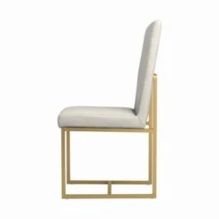 Strick & Bolton Edmiston Grey/ Aged Gold Dining Chairs (Set Of 2) - Dining Height - Set Of 2 - Aged Gold -Gourmet Interiors ef987865 7f77 4cc5 84be 2777cdd24a2c