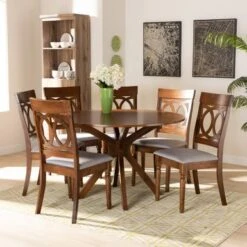 Baxton Studio Jessie Modern And Contemporary 7-Piece Dining Set - Espresso -Gourmet Interiors ef9d47da f256 4956 bacd 331baccf4af8