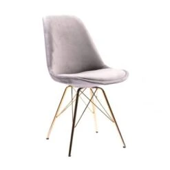 Porthos Home Alia Dining Chairs Set Of 2, Velvet And Gold Chrome Legs - Blue -Gourmet Interiors f01c898a 6204 418f bac9 6df328d067ad