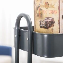 3-Tier Metal Utility Cart With Wheels Storage Shelves Organizer - 17.7"x13.7"x31" - Pink -Gourmet Interiors f0aca1c6 1555 47a2 8ee2 fd477a23dee0